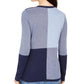 Charter Club Women's Color Blocked Button-Shoulder Sweater Blue Size XX-Large