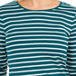 Charter Club Women's Metallic-Stripe Top Green Size Medium