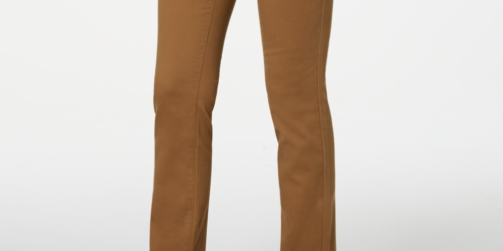 Charter Club Women's Lexington Straight Leg Jeans Brown Size 8 Petite