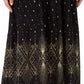 JM Collection Women's Petite Glitter-Border A-Line Skirt Black PS