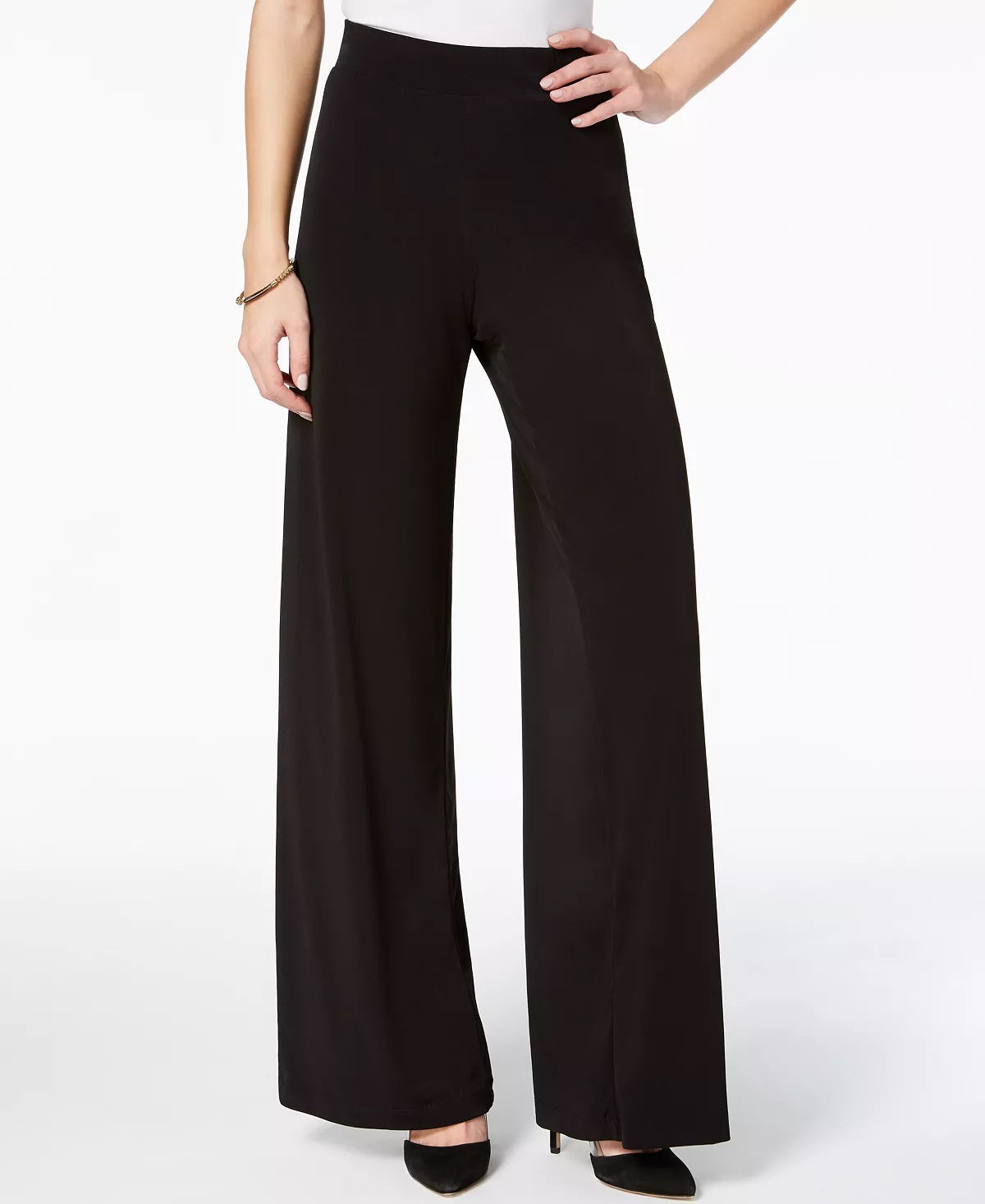 NY Collection Women's Wide Leg Palazzo Black Size PXS