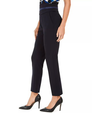 Calvin Klein Women's High-Waisted Pants Navy Size 4