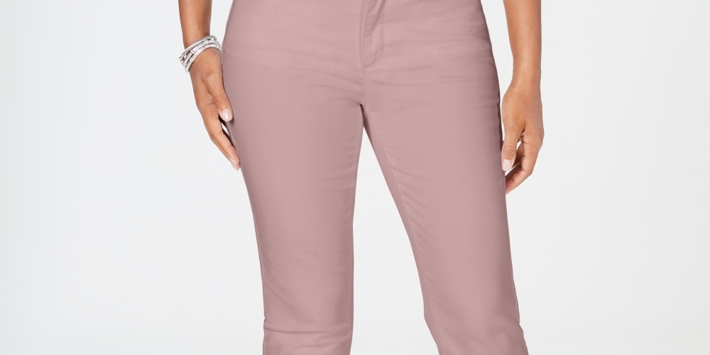 Charter Club Women's Lexington Straight Leg Jeans  Pink Size 16 Petite