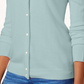 Karen Scott Women's Bead Button Cardigan Blue Size Small
