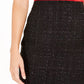 Calvin Klein Women's Metallic Tweed Pencil Skirt Black Size 4