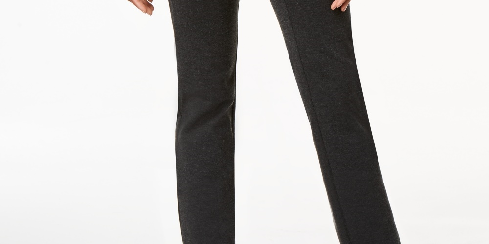 Charter Club Women's Heathered Knit Pants Gray Size 20X4