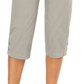 Karen Scott Women's Button Trim Cropped Pants Gray Size 10
