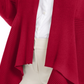 JM Collection Women's Ribbed Handkerchief-Hem Cardigan Red Size XX-Large