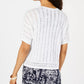 Charter Club Women's Petite Pointelle Open-Front Cardigan White PS