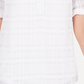 Alfani Women's Plaid V Neck Top White Size Petite X-Large