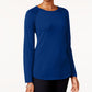 Karen Scott Women's Petite Cotton Sweater Bright Blue Size Petite X-Large