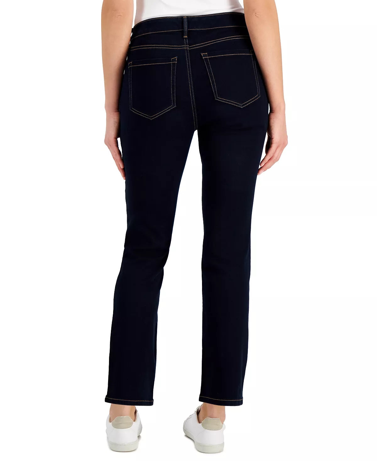 Charter Club Women's Lexington Straight-Leg Jeans Blue Size 10 Petite