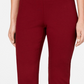 Charter Club Women's Pull On Ponte Knit Pants Wine Size 10 Petite