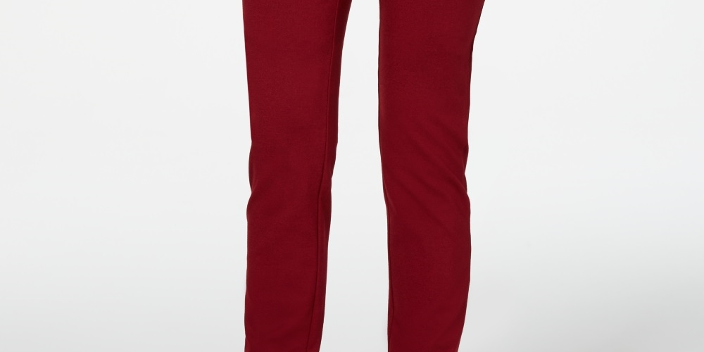 Charter Club Women's Pull On Ponte Knit Pants Wine Size 10 Petite