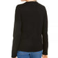 Karen Scott Women's Triple Holiday Tree Applique Sweater Black Size Small