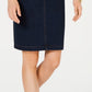 Charter Club Women's Denim Tummy Control Skirt  Blue Size 18