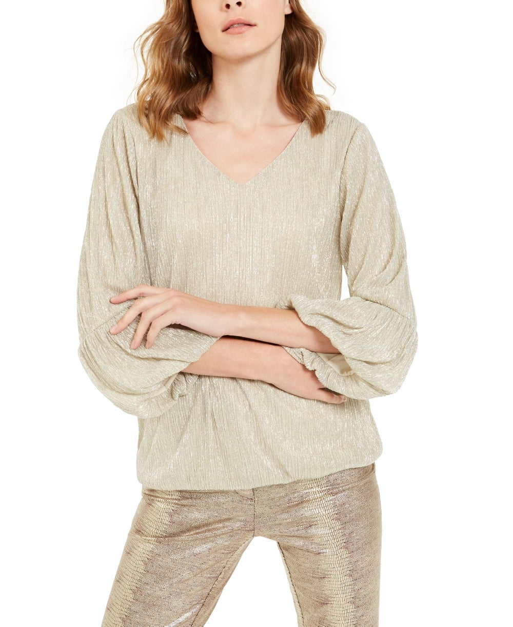 Alfani Women's Metallic Bubble Blanck Size Petite Small-Medium