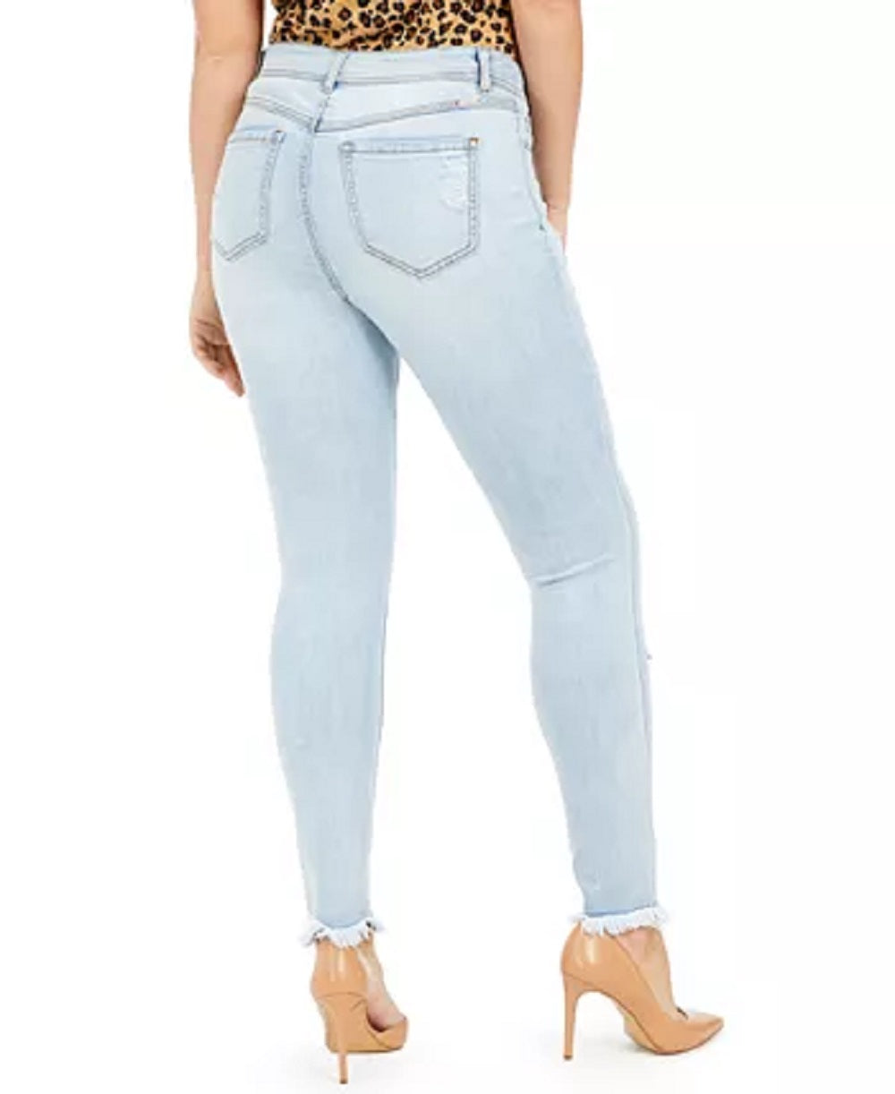 INC International Concepts Women's Curvy Rip & Repair Skinny Jeans Blue Size 6