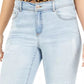 INC International Concepts Women's Curvy Rip & Repair Skinny Jeans Blue Size 6