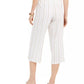 JM Collection Women's Striped Crinkle Pants Beige Size Medium
