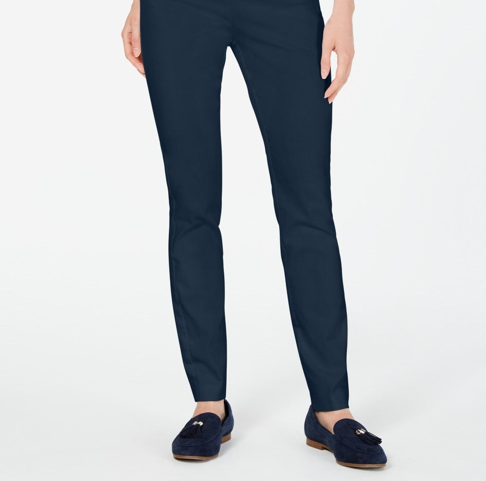 Charter Club Women's Petite Chelsea Stretch-Twill Skinny Pants Blue Size 10 Petite