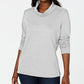 Karen Scott Women's Sport Cowl Neck Top Gray Size Medium