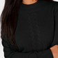 Karen Scott Women's Petite Cable Knit Crewneck Sweater Black Size Petite Small
