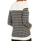 Charter Club Women's Houndstooth Colorblocked Crewneck Sweater Black Size Medium