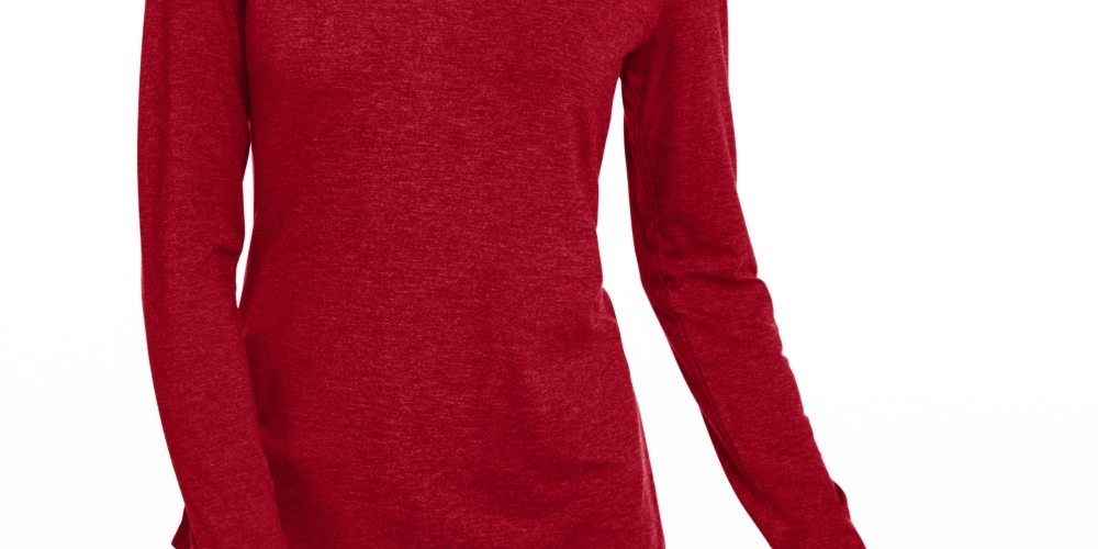 Maison Jules Women's Turtleneck Top Bright Red Size X-Large