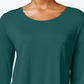 JM Collection Women's Scoop-Neck Top Regular & Petite Sizes Green Size Small