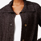 Karen Scott Women's Petite Button-Front Cardigan  Black Size Petite