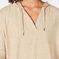 Style & Co Women's Hoodie 3/4 Sleeve Top Beige Size XX-Large