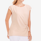 Vince Camuto Women's Crepe Side Tie Blouse Peach Size 2XL