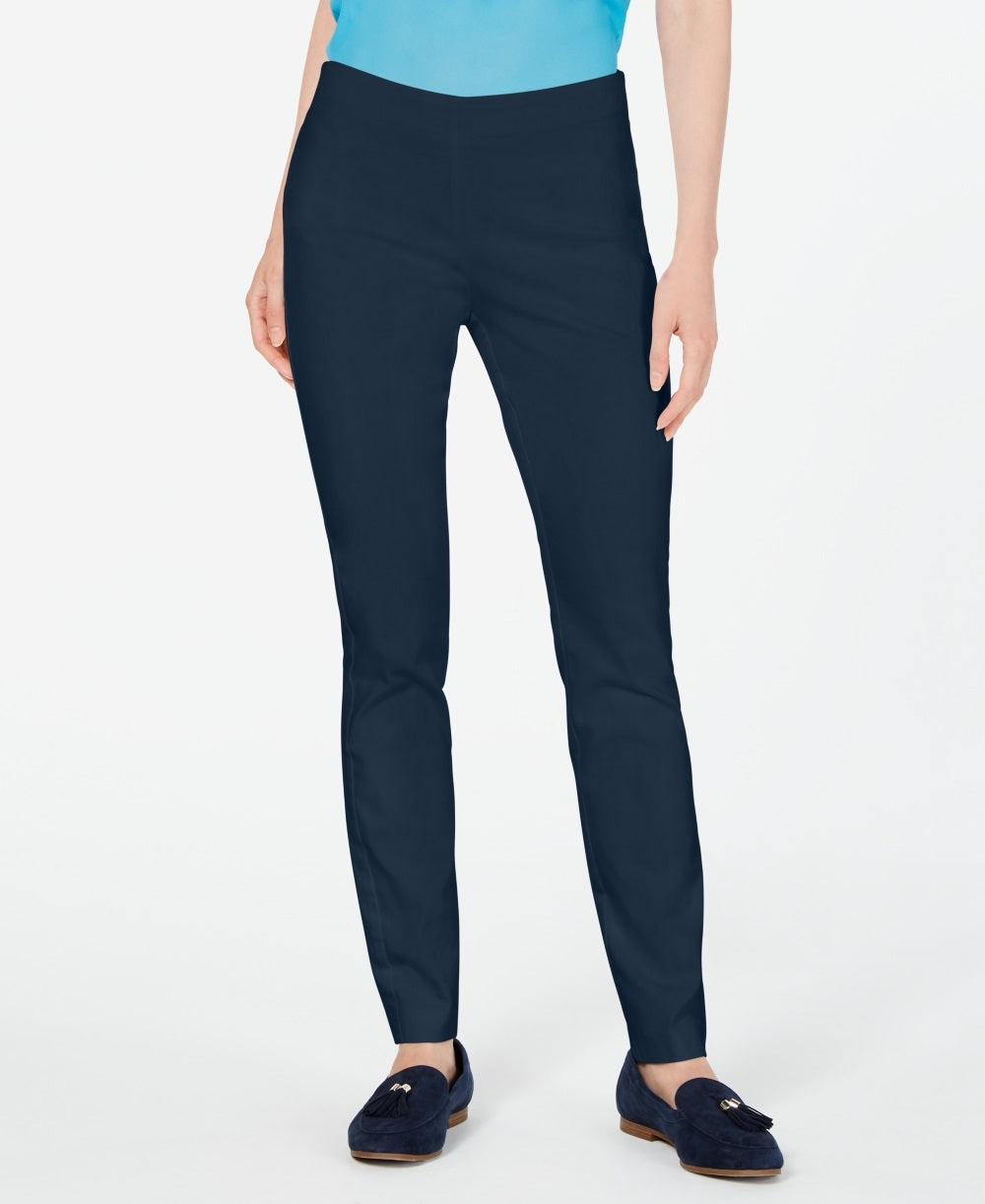 Charter Club Women's Chelsea Stretch Twill Skinny Pants Blue Size 12 Petite