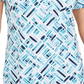 Karen Scott Women's Printed Short Sleeve Henley Top Blue Size X-Smal