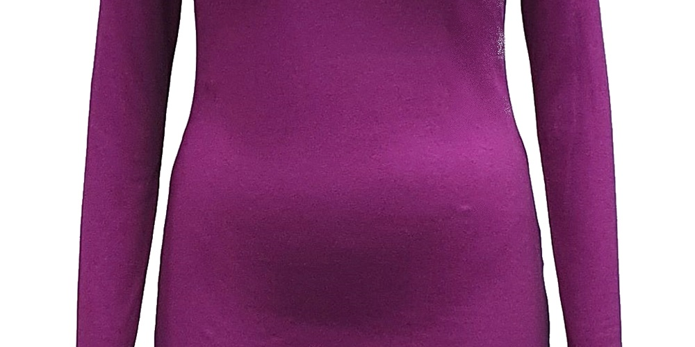 Style & Co Women's Long Sleeve Top Purple Size Large