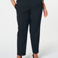 Charter Club Women's Plus Slim-Leg Ankle Pants Blue 14W