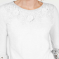 Charter Club Women's Bell Sleeve Embroidered Top White Size Petite X-Large