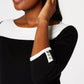 Karen Scott Women's Cotton Colorblocked Sweater Black Size X-Small