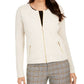 Charter Club Women's Quilted Sweater Jacket Beige Size XX-Large