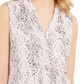 Calvin Klein Women's Snakeskin Print Sleeveless Top Pink Size Small
