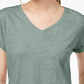Style & Co Women's Petite V-Neck Pocket T-Shirt   Green Size PP