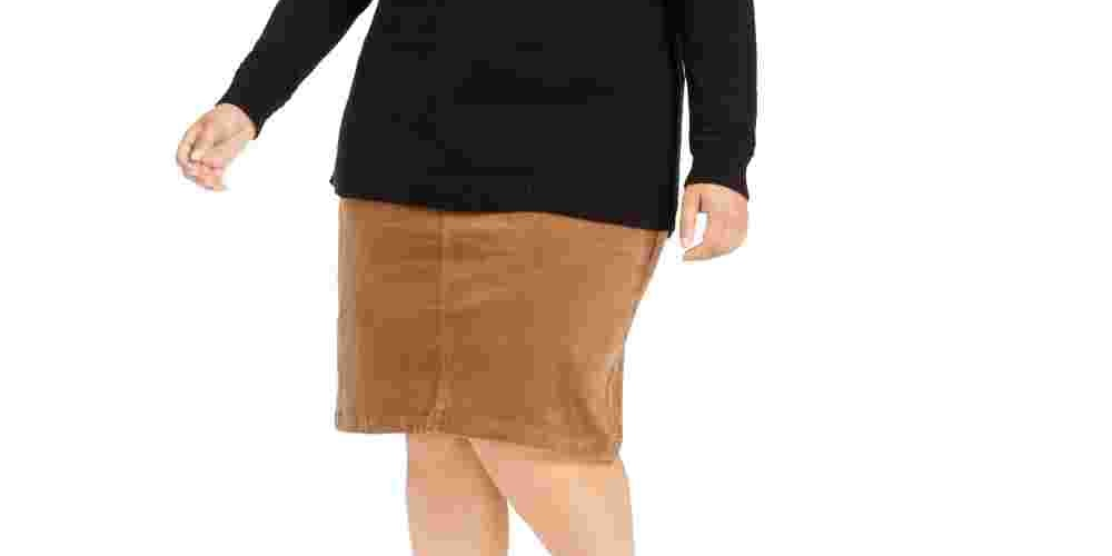 Charter Club Women's Plus Size Metallic Bi-Color Sweater Beige Size 1X