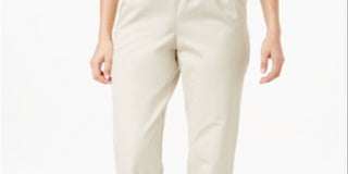 Alfred Dunner Women's Classics Twill Pull on Pants Brown Size 12