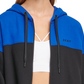 DKNY Women's Sport Colorblocked Flip Logo Zip Hoodie Blue Size XL