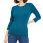 Maison Jules Women's Ribbed Crew-Neck Sweater Green Size X-Large