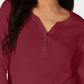 Karen Scott Women's Cotton Henley Top  Red Size Large