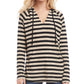 Karen Kane Women's Brushed Stripe Hoodie Black Size X-Small
