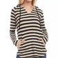 Karen Kane Women's Brushed Stripe Hoodie Black Size X-Small