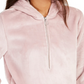 Ideology Women's Faux Fur Quarter Zip Hoodie Pink Size X-Large